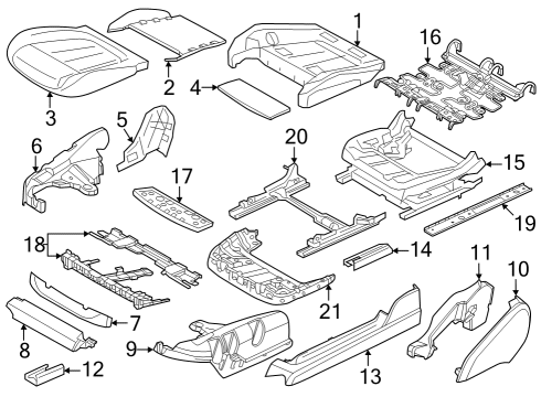 2025 BMW i7 COVER CAP SEAT RAIL OUTER RI Diagram for 52105A42022