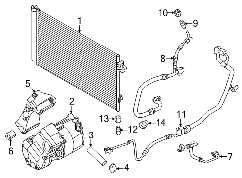 2023 BMW XM ELECTRIC A/C COMPRESSOR Diagram for 64525A84972