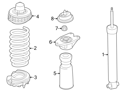 2025 BMW 430i Gran Coupe Rear Spring Strut Diagram for 33525B48FE2