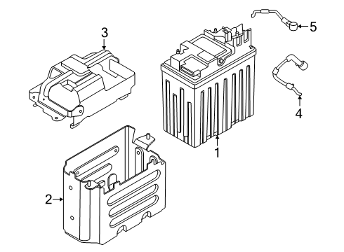 2025 BMW M5 12-V LITHIUM-ION AUXILIARY B Diagram for 61215B4B636