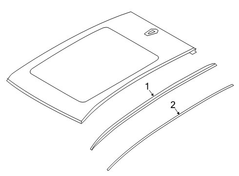 2024 BMW X2 ROOF MOLDING LEFT Diagram for 51135A98113