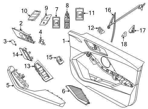 2025 BMW 228 xDrive Gran Coupe WINDOW CAVITY SEAL INNER, R Diagram for 51335A5CC22