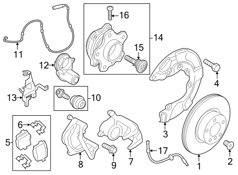 2022 BMW iX WHEELSPEED SENSOR, REAR Diagram for 34525A28BF9