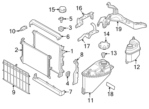 2023 BMW X6 M Radiator Diagram for 17115A5C811