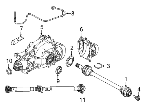 2023 BMW X5 M Rear-Axle-Drive Diagram for 33109846356