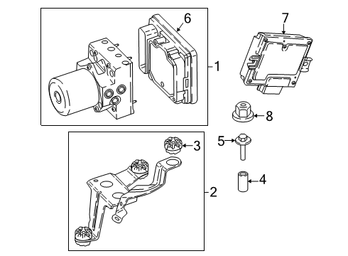 2021 BMW X4 M HYDRAULIC UNIT FOR DSC / DXC Diagram for 34515A36089
