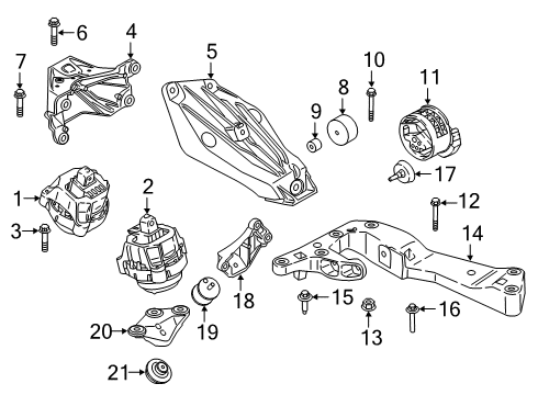 2023 BMW M340i xDrive Hex Bolt Diagram for 22119909597