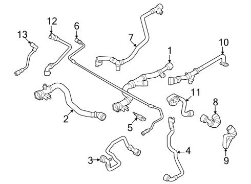 2024 BMW i7 Radiator Hose Diagram for 17128490261