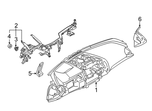 2022 BMW M8 I. PANEL LEATHER / ALCANTARA HU Diagram for 51457883151