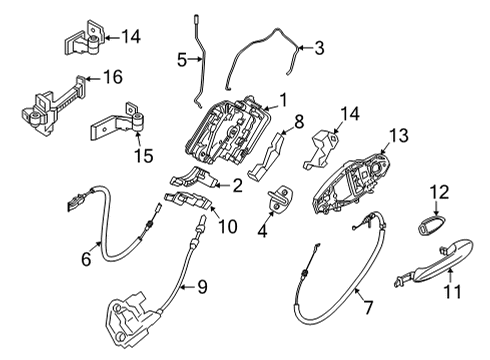 2023 BMW X6 M SEALING OF LOCK RIGHT Diagram for 51218499052
