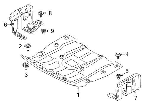 2022 BMW X5 M UNDERHOOD SHIELD Diagram for 51758090928