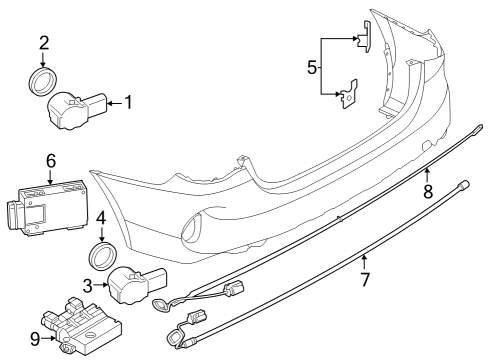 2023 BMW i4 ULTRASONIC SENSOR, SAN REMO Diagram for 66207927946