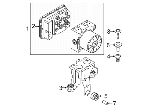 2025 BMW Z4 Control Unit DSC Repair Kit Diagram for 34505B3D8F8