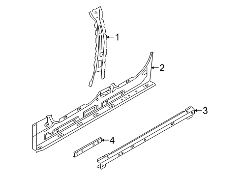 2021 BMW 330e xDrive SIDE MEMBER, INNER RIGHT Diagram for 41007487328