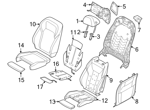 2024 BMW 230i COVER, RIGHT CONTROL Diagram for 52109476778