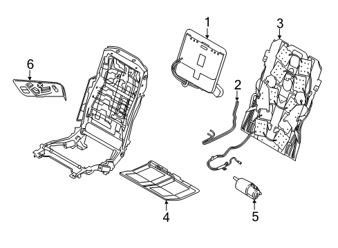 2021 BMW 740i PNEUMATIC SEAT MAT, REAR RIG Diagram for 52105A1A508