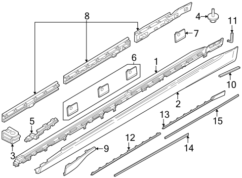 2025 BMW i7 KIT, ACOUSTIC TILE Diagram for 51775A62B49