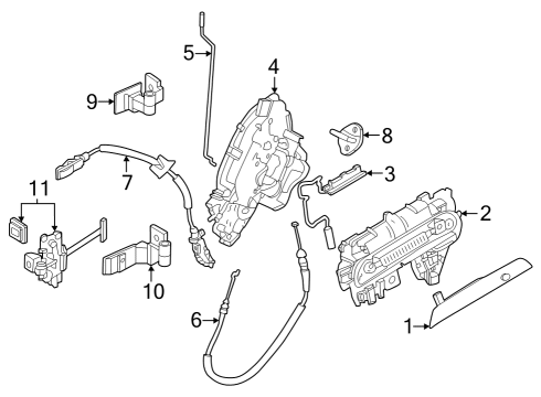 2024 BMW 430i Gran Coupe Rear Door Brake Diagram for 51007499229