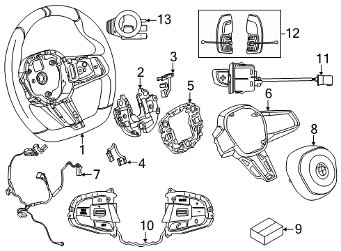 2025 BMW i5 M SPORT STEERING WHEEL Diagram for 32305A716D1