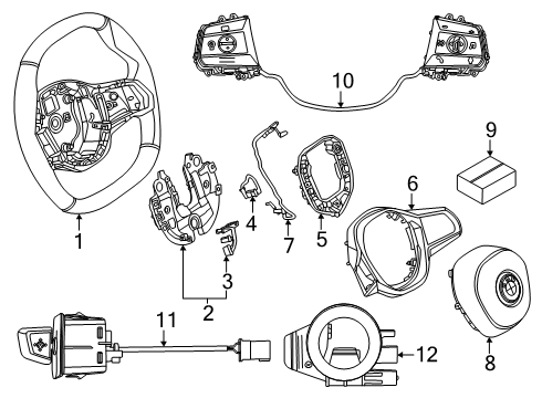 2025 BMW i5 SPORTS STEERING WHEEL Diagram for 32335A95150