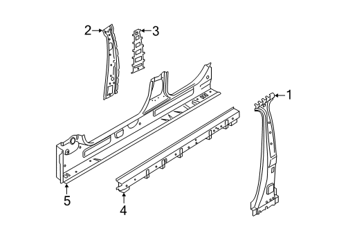 2021 BMW X5 M Right Side Member Diagram for 41008493536