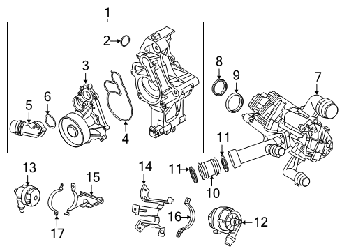 2023 BMW X3 ELECTRIC COOLANT PUMP Diagram for 11515A30244