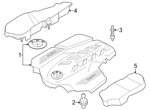 2024 BMW 760i xDrive SOUND PROTECTION CAP Diagram for 11145A07763