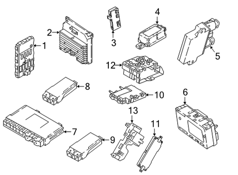 2021 BMW X6 M ECU FOR POWER CONTROL UNIT P Diagram for 61425B62A38