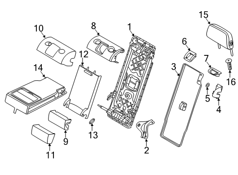 2021 BMW X4 M Headrest Leather Diagram for 52208073429