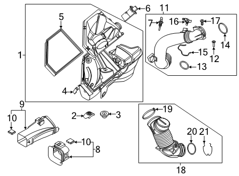 2023 BMW Z4 Intake Muffler Diagram for 13718662589