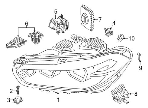 2022 BMW X2 HEADLIGHT, LED TECHNOLOGY, L Diagram for 63115A23585