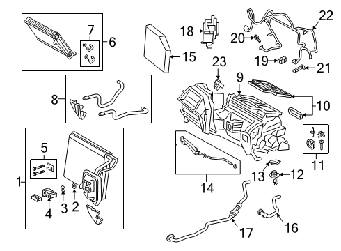 2022 BMW Z4 DISTRIBUTION HOUSING A/C UNI Diagram for 64116995269