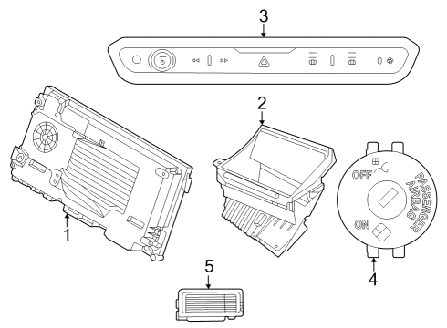 2025 BMW i4 Head-Up Display Diagram for 62305A589A5