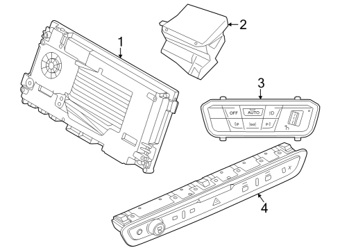 2025 BMW X6 Head-Up Display Diagram for 62305A589A3