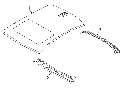 2024 BMW 530i xDrive REAR WINDOW FRAME UPPER PART Diagram for 41315A6AB30