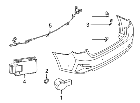 2021 BMW M4 KIT, MOUNT FOR PDC/PMA SENSO Diagram for 51128086599