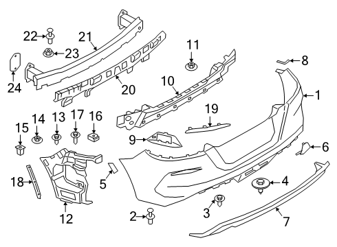 2022 BMW Z4 Bumper & Components - Rear Diagram 2
