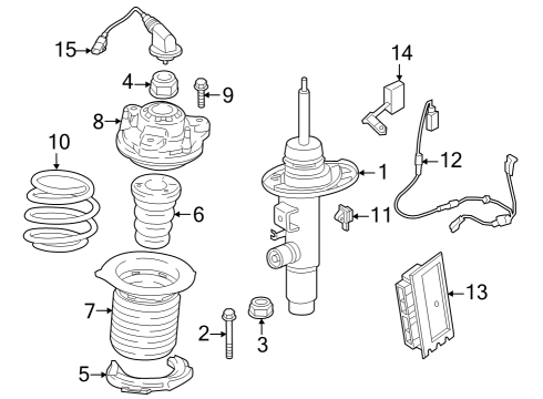 2024 BMW M3 FEDERBEIN EDC VORN RECHTS Diagram for 31317888598