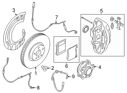2024 BMW i5 Brake Components Diagram 4
