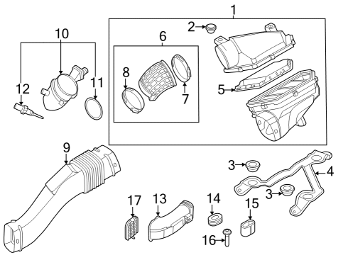 2023 BMW X7 Hose Clamp Diagram for 13715A1DC44