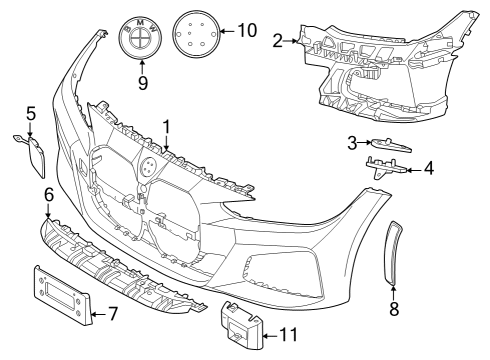 2025 BMW i4 COVER FOR TOWING EYE PRIMED Diagram for 51115A0F324