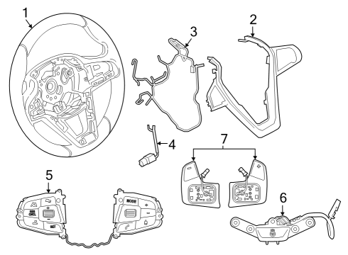 2024 BMW i4 SPORT STEERING WHEEL, LEATHE Diagram for 32307950717