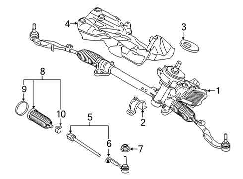 2024 BMW 228i Gran Coupe STEERING BOX HEAT RESISTANT Diagram for 32105A01AF4