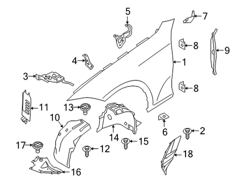 2022 BMW 430i COVER, WHEELHOUSING, REAR, F Diagram for 51717447161