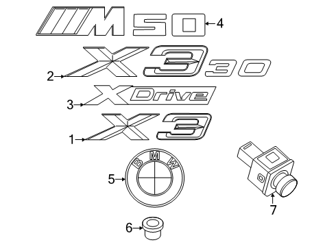 2025 BMW X3 Label Diagram for 51145A4BAC8