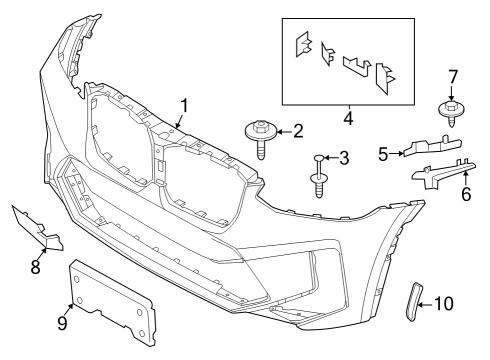 2022 BMW X3 M FRONT TOWING HITCH COVER Diagram for 51118082775
