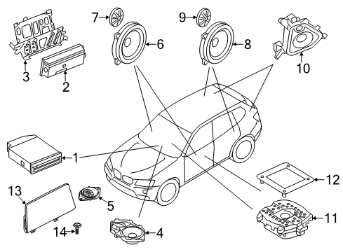 2024 BMW X3 M Central Information Display Diagram for 65505A42087