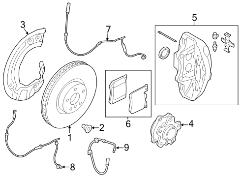 2023 BMW 760i xDrive BRAKE CALIPER HOUSING RIGHT Diagram for 34108846920