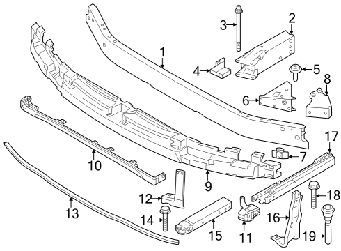 2023 BMW X1 IMPACT ABSORBER FRONT Diagram for 51118083315