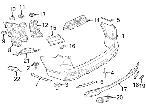 2022 BMW X7 TRIM, EXHAUST SYSTEM, RIGHT Diagram for 51125A5C8E6